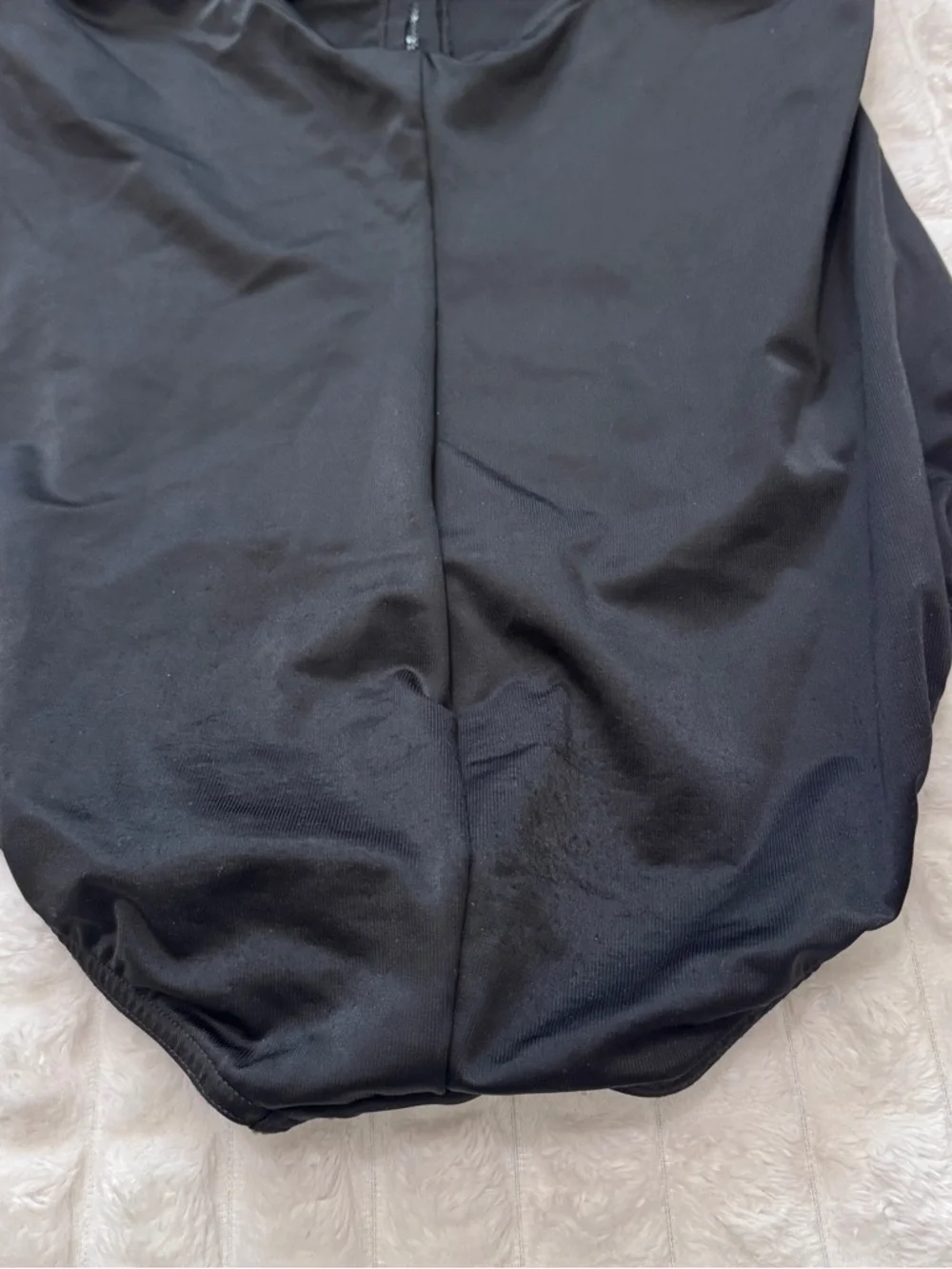 Miraclesuit 16 Black One Piece Swimsuit w/ Color Detail Zip Front Slimming